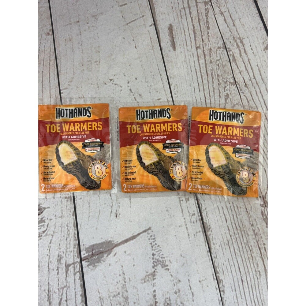 HeatMax Toasti Toes Foot Warmer 3-Pack Honeywell HotHands No Color 4.75x4 Inch